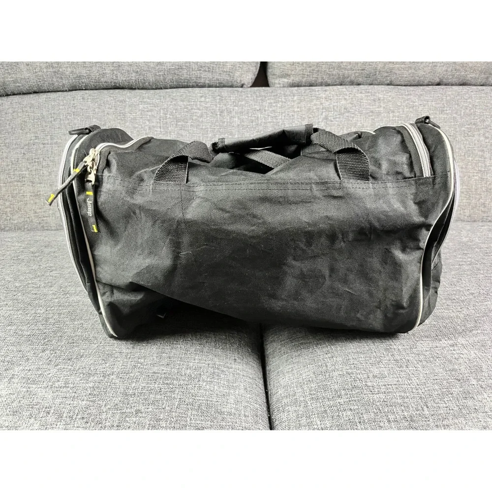 Jeep Black Canvas Duffel Bag Multi Pocket Travel Gym Bag 18 Inch